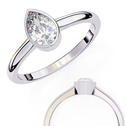 Elegant Pear-Shaped Diamond Engagement Ring