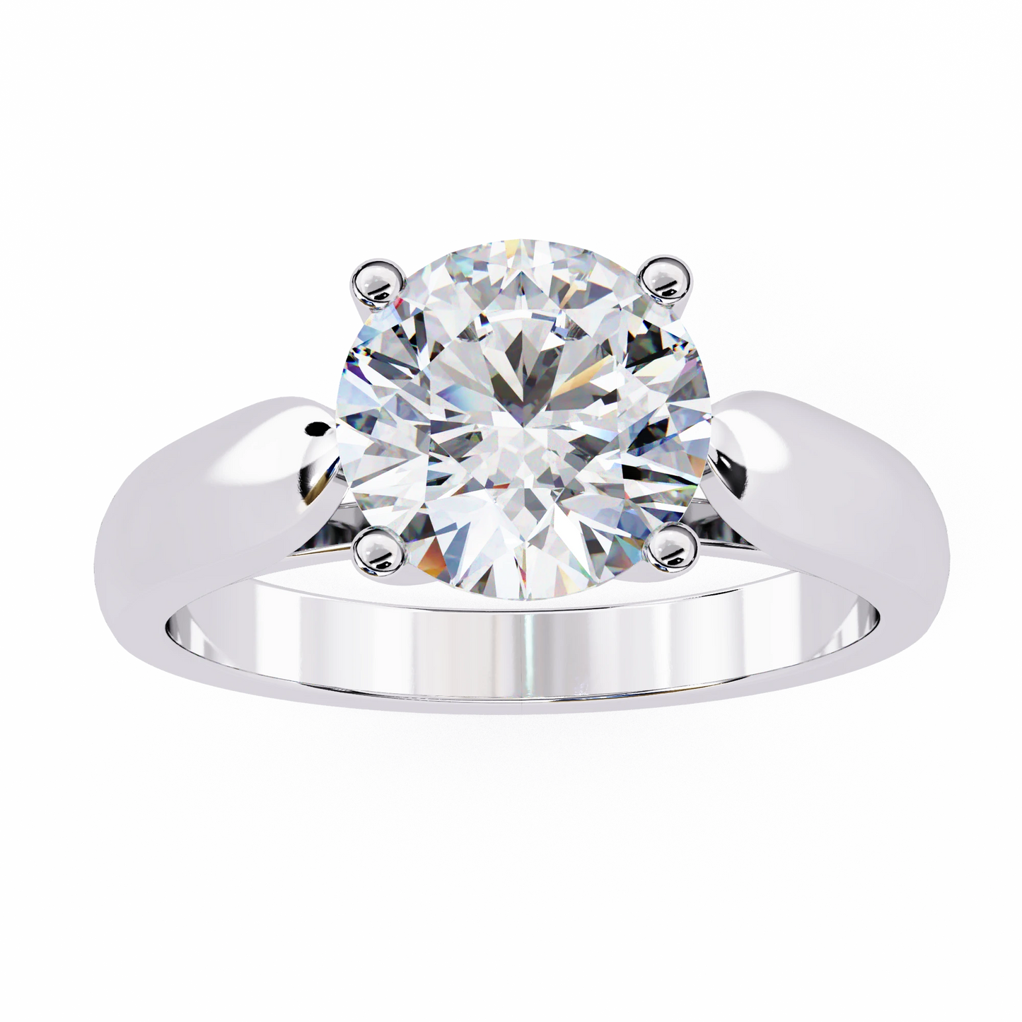 handcrafted round diamond engagement ring | unique artisan design