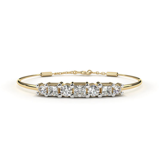 Radiant Bracelet with Round and Princess-Cut Crystals