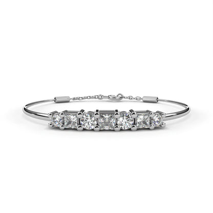 Radiant Bracelet with Round and Princess-Cut Crystals