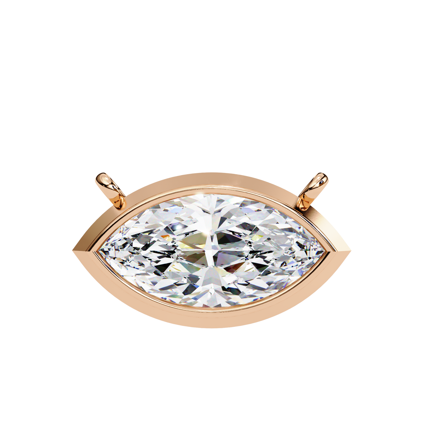 marquise diamond bezel-set pendant necklace – timeless elegance